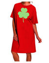 Classic Irish Shamrock Adult Night Shirt Dress-Night Shirt-TooLoud-Red-One-Size-Davson Sales