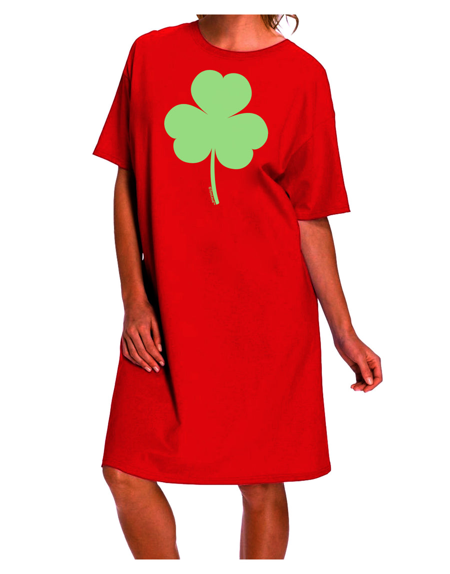 Classic Irish Shamrock Adult Night Shirt Dress-Night Shirt-TooLoud-Red-One-Size-Davson Sales