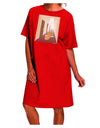 Stylish and Comfortable Adult Night Shirt Dress - Perfect for Any Occasion-Night Shirt-TooLoud-Red-One-Size-Fits-Most-Davson Sales