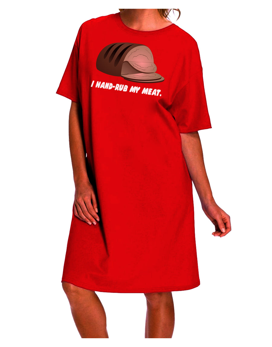 Hand-Rubbed Roast Beef Adult Night Shirt Dress - Premium Ecommerce Collection-Night Shirt-TooLoud-Red-One-Size-Davson Sales