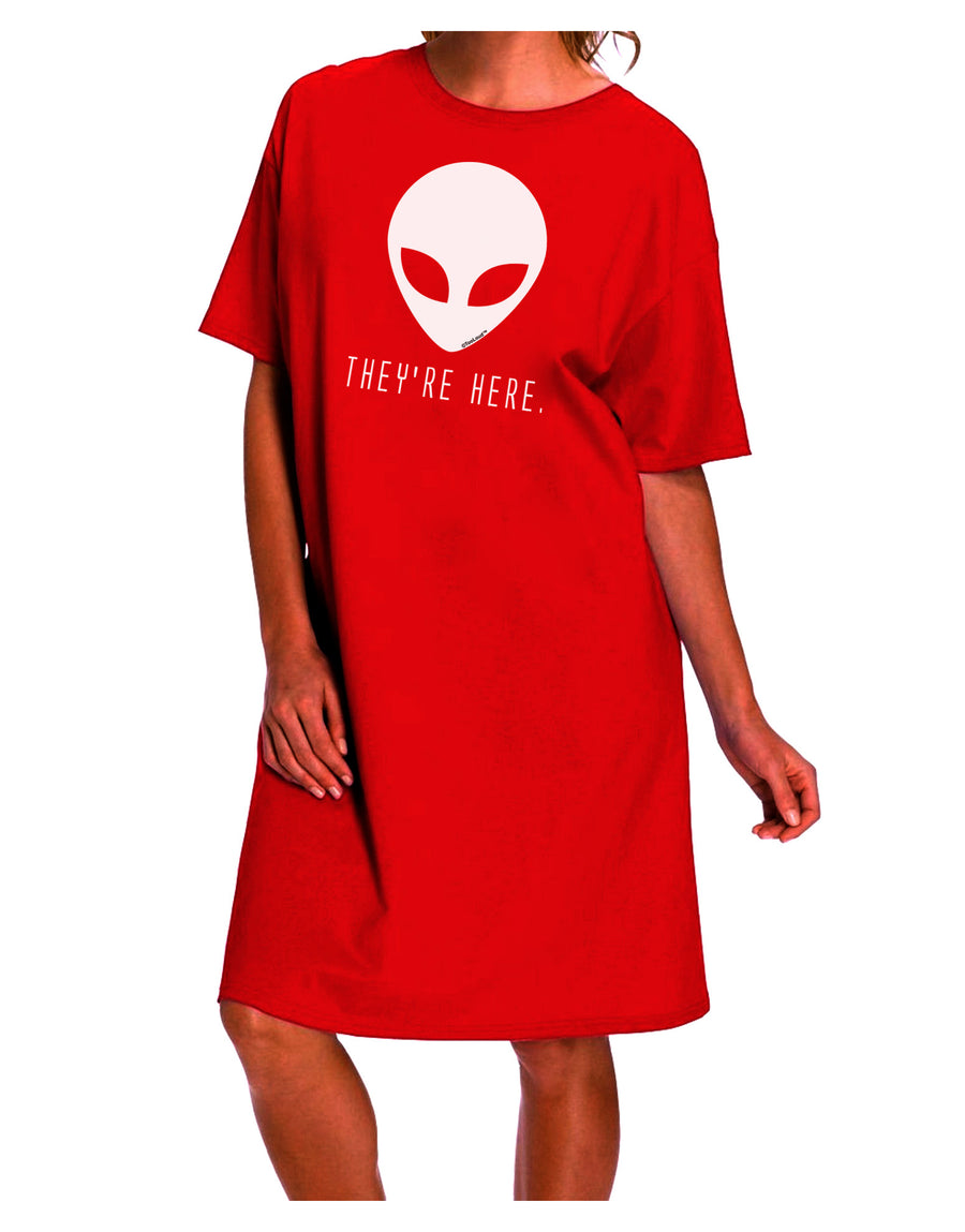 Alien Invasion: Captivating Adult Night Shirt Dress-Night Shirt-TooLoud-Red-One-Size-Fits-Most-Davson Sales