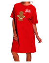Gingerbread Man Christmas Adult Night Shirt Dress - A Festive and Stylish Addition to Your Holiday Wardrobe-Night Shirt-TooLoud-Red-One-Size-Fits-Most-Davson Sales