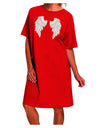 Stunning Adult Night Shirt Dress with Epic Angel Wings Design-Night Shirt-TooLoud-Red-One-Size-Davson Sales