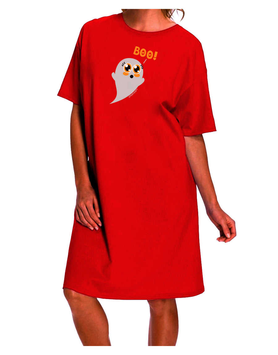 Stylish and Elegant Boo Ghost Adult Night Shirt Dress-Night Shirt-TooLoud-Red-One-Size-Fits-Most-Davson Sales