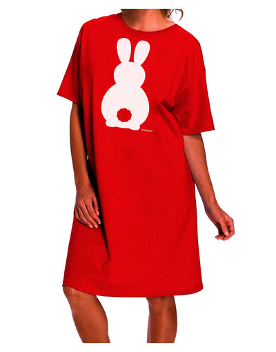 Stylish and Elegant Bunny Silhouette Night Shirt Dress with Tail for Adults by TooLoud-Night Shirt-TooLoud-Red-One-Size-Davson Sales