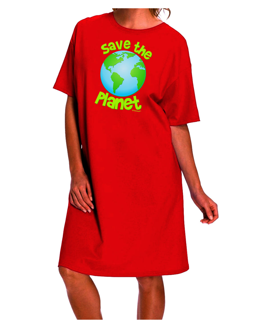 Sustainable Fashion: Earth Adult Night Shirt Dress-Night Shirt-TooLoud-Red-One-Size-Fits-Most-Davson Sales