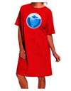 Elegant and Stylish Iceberg Watercolor Adult Night Shirt Dress-Night Shirt-TooLoud-Red-One-Size-Fits-Most-Davson Sales