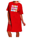 Stylish Faux Applique Easter Eggs Night Shirt Dress for Adults-Night Shirt-TooLoud-Red-One-Size-Fits-Most-Davson Sales