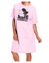 Colorado Landscape Watercolor BW Adult Wear Around Night Shirt and Dress-Night Shirt-TooLoud-Pink-One-Size-Fits-Most-Davson Sales