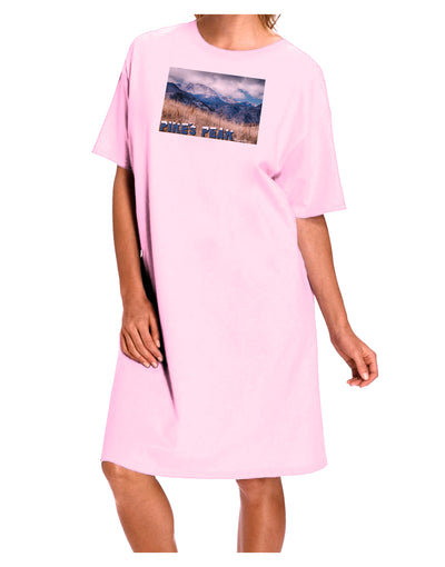 Pikes Peak CO Mountains Text Adult Wear Around Night Shirt and Dress by TooLoud-Night Shirt-TooLoud-Pink-One-Size-Fits-Most-Davson Sales