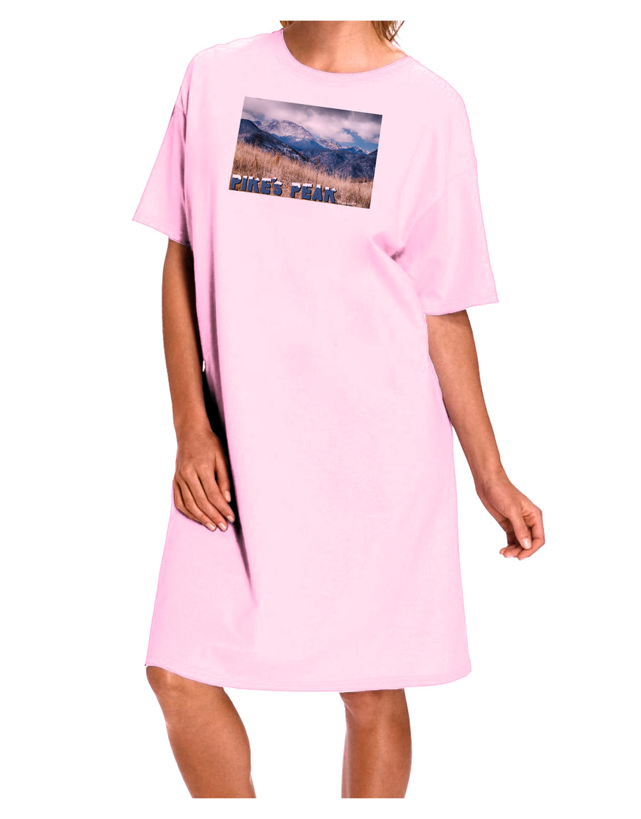 Pikes Peak CO Mountains Text Adult Wear Around Night Shirt and Dress by TooLoud-Night Shirt-TooLoud-Red-One-Size-Davson Sales