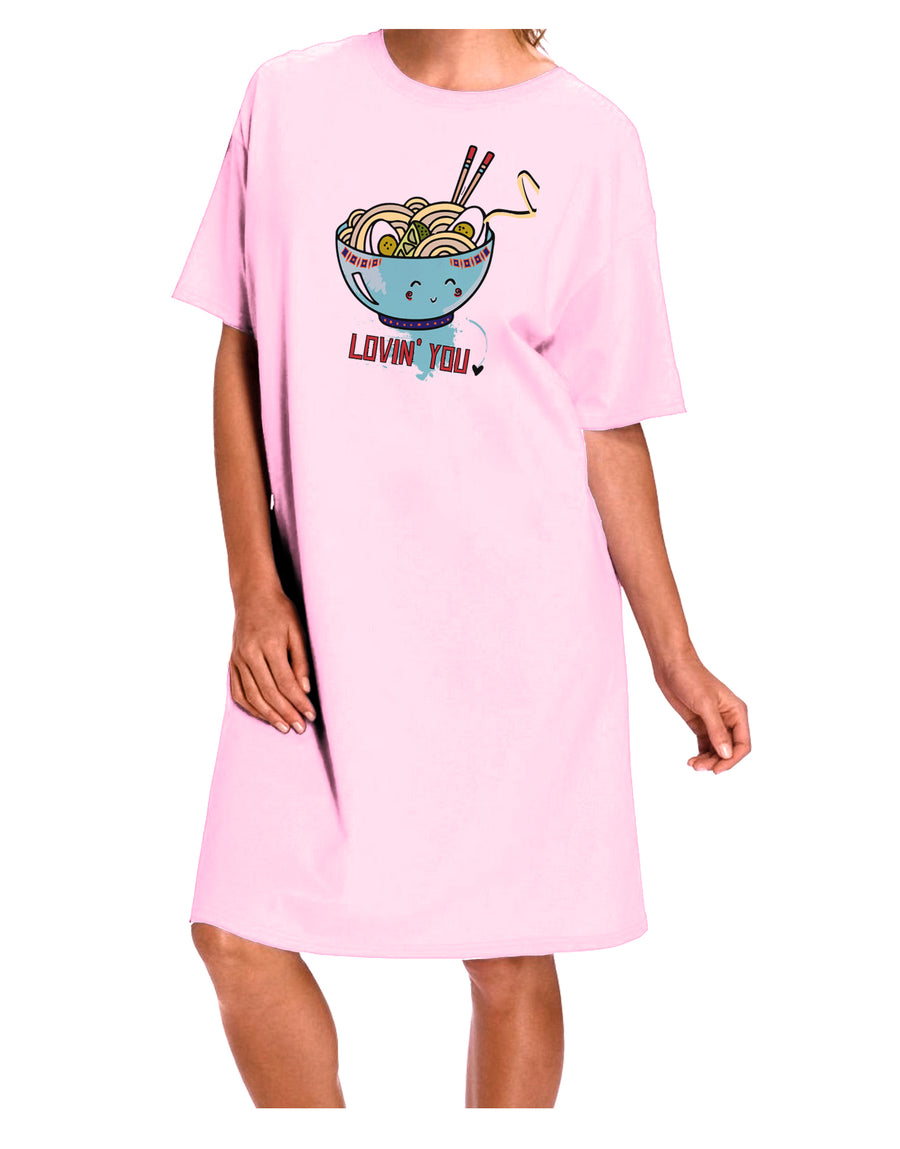 TooLoud Matching Lovin You Blue Pho Bowl Adult Wear Around Night Shirt and Dress-Night Shirt-TooLoud-Red-One-Size-Fits-Most-Davson Sales