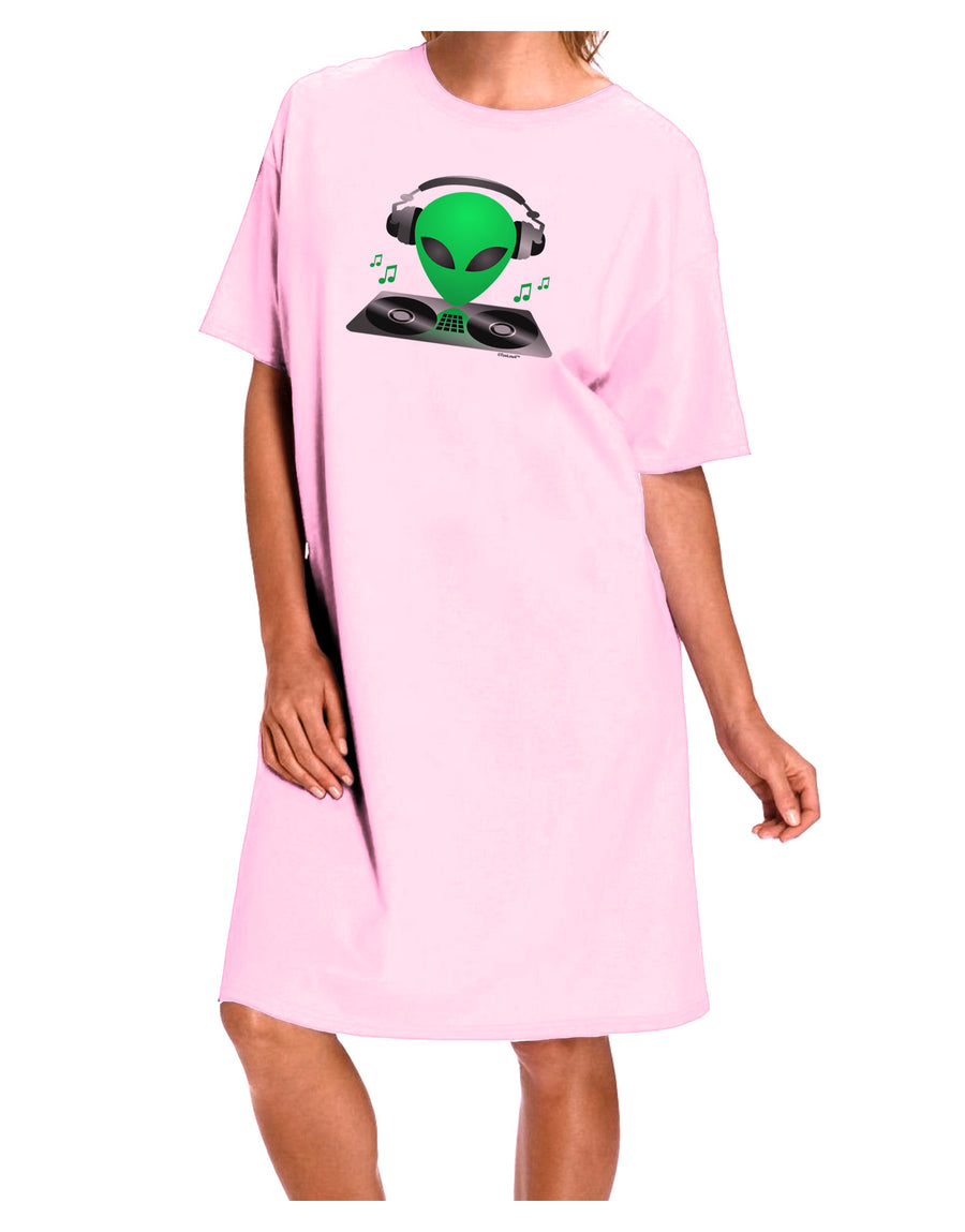 Alien DJ Adult Wear Around Night Shirt and Dress-Night Shirt-TooLoud-Pink-One-Size-Fits-Most-Davson Sales