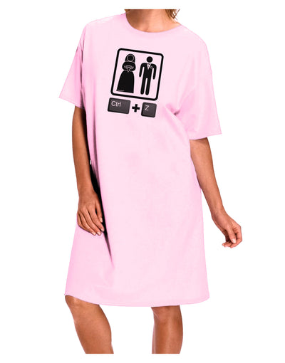 Ctrl Z - Marriage Adult Wear Around Night Shirt and Dress-Night Shirt-TooLoud-Pink-One-Size-Fits-Most-Davson Sales