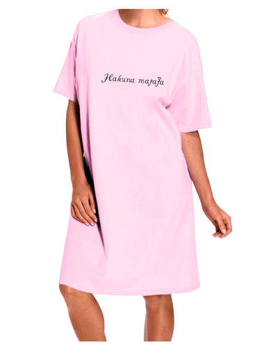 TooLoud Hakuna Matata Adult Wear Around Night Shirt and Dress-Night Shirt-TooLoud-Pink-One-Size-Fits-Most-Davson Sales