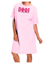 Cute Boo Text Pink Adult Wear Around Night Shirt and Dress-Night Shirt-TooLoud-Pink-One-Size-Fits-Most-Davson Sales