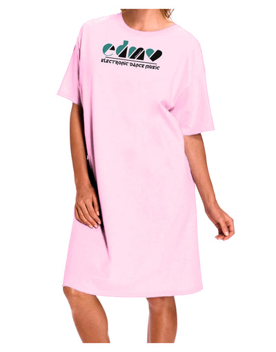 EDM Heart Black Adult Wear Around Night Shirt and Dress-Night Shirt-TooLoud-Pink-One-Size-Fits-Most-Davson Sales