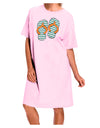 Striped Flip Flops - Teal and Orange Adult Wear Around Night Shirt and Dress-Night Shirt-TooLoud-Pink-One-Size-Fits-Most-Davson Sales