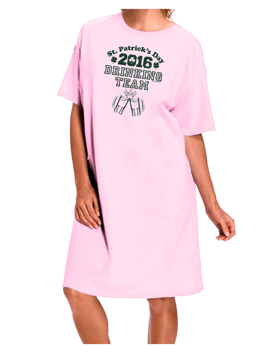 St Patricks Day Drinking Team Adult Wear Around Night Shirt and Dress-Night Shirt-TooLoud-Red-One-Size-Fits-Most-Davson Sales