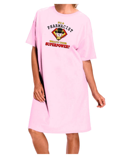 Pharmacist - Superpower Adult Wear Around Night Shirt and Dress-Night Shirt-TooLoud-Pink-One-Size-Fits-Most-Davson Sales