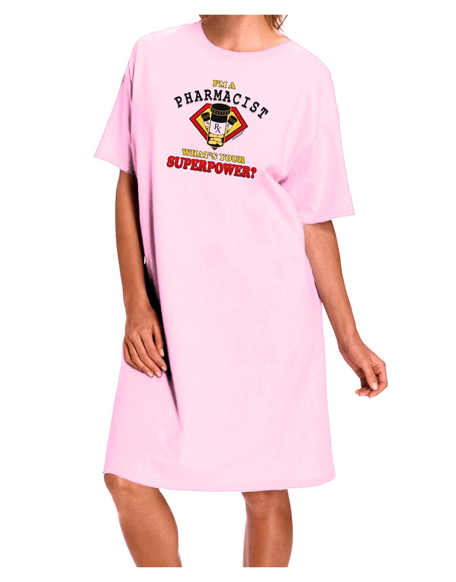 Pharmacist - Superpower Adult Wear Around Night Shirt and Dress-Night Shirt-TooLoud-Red-One-Size-Fits-Most-Davson Sales