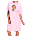 Cute Kitty With Headphones Adult Wear Around Night Shirt and Dress-Night Shirt-TooLoud-Pink-One-Size-Fits-Most-Davson Sales