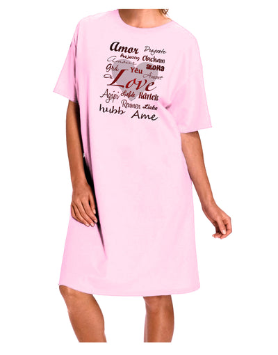 Love Languages Adult Wear Around Night Shirt and Dress by TooLoud-Night Shirt-TooLoud-Pink-One-Size-Davson Sales