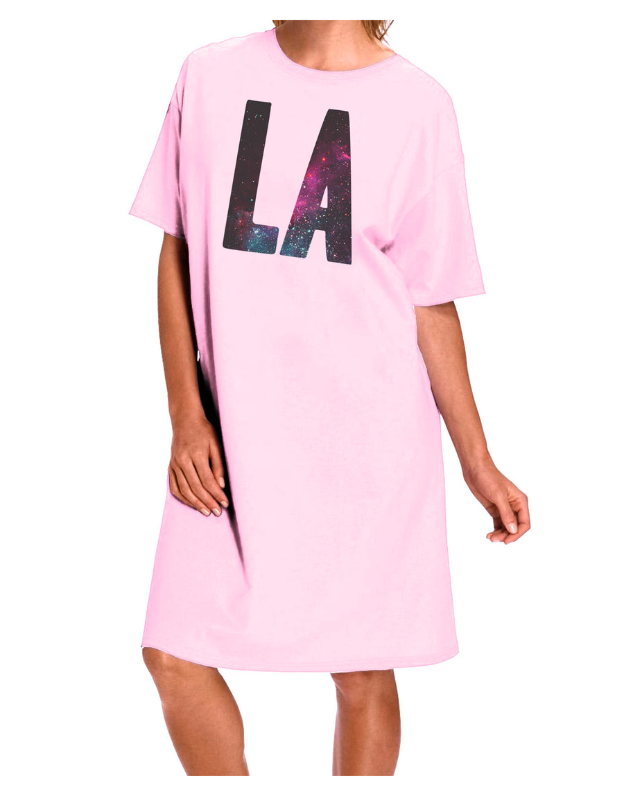 LA Outer Space Desgin Adult Wear Around Night Shirt and Dress-Night Shirt-TooLoud-Red-One-Size-Fits-Most-Davson Sales