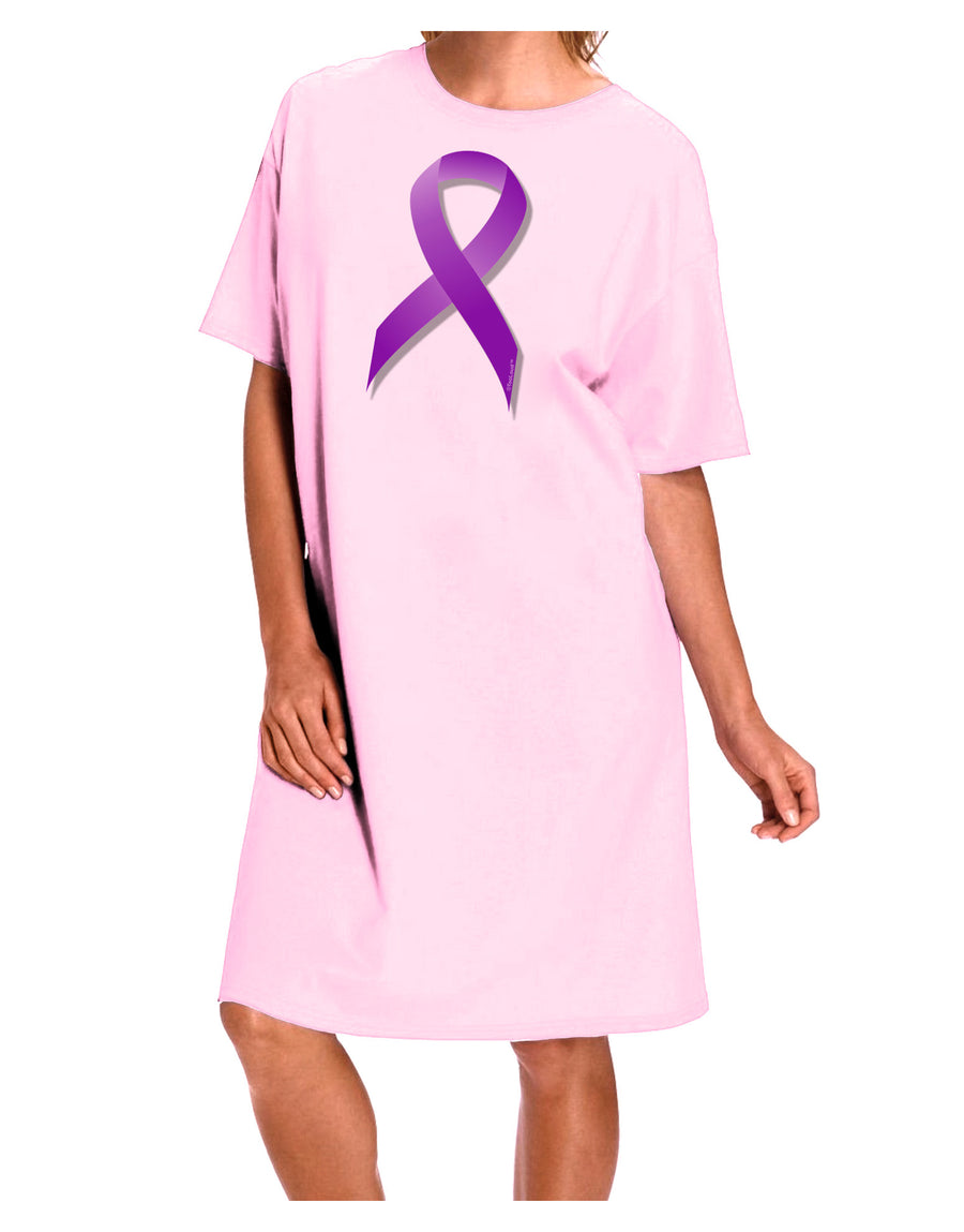 Epilepsy Awareness Ribbon - Purple Adult Wear Around Night Shirt and Dress-Night Shirt-TooLoud-Pink-One-Size-Fits-Most-Davson Sales