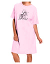 Gemini Illustration Adult Wear Around Night Shirt and Dress-Night Shirt-TooLoud-Pink-One-Size-Fits-Most-Davson Sales