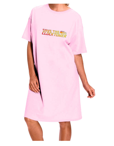 Save The Clock Tower Adult Wear Around Night Shirt and Dress by TooLoud-Night Shirt-TooLoud-Pink-One-Size-Fits-Most-Davson Sales