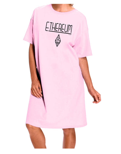 Ethereum with logo Adult Wear Around Night Shirt and Dress-Night Shirt-TooLoud-Pink-One-Size-Fits-Most-Davson Sales