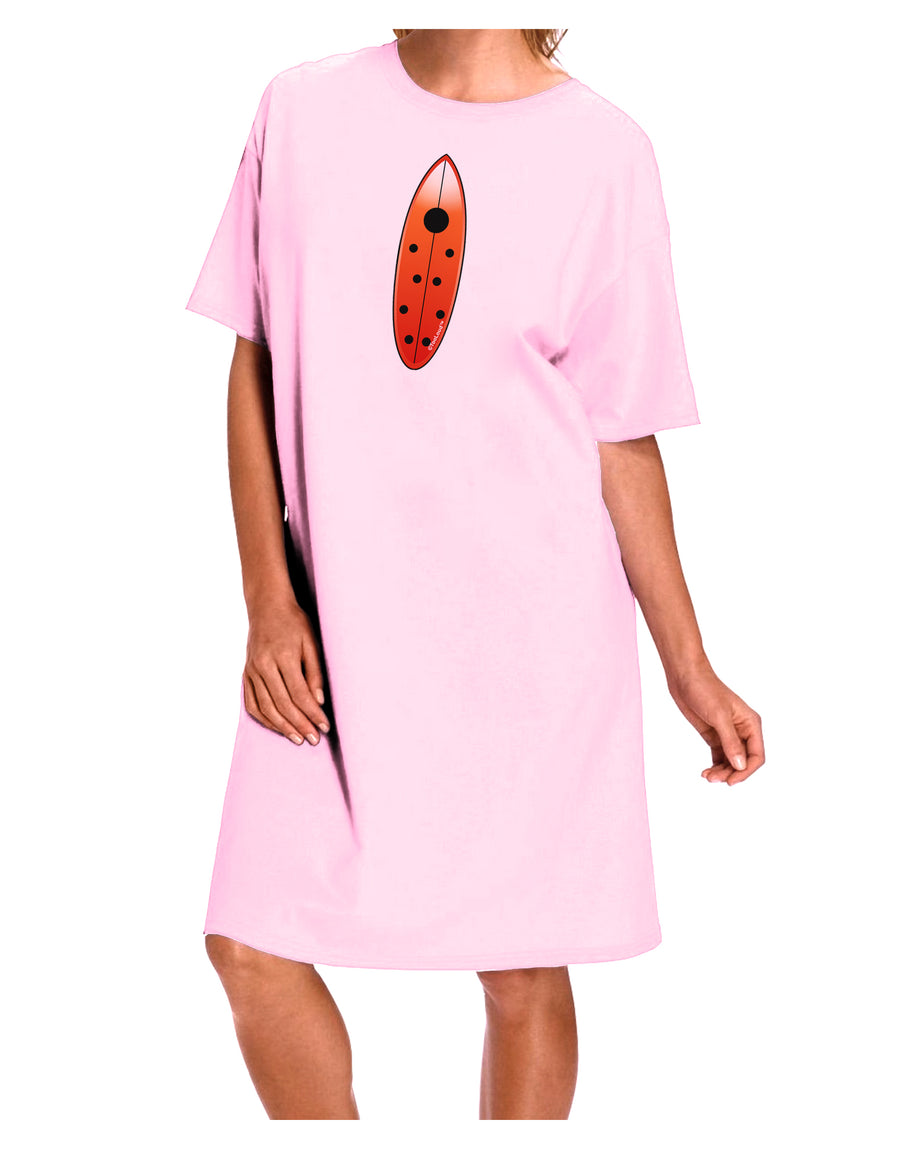 Ladybug Surfboard Adult Wear Around Night Shirt and Dress by TooLoud-Night Shirt-TooLoud-Pink-One-Size-Davson Sales