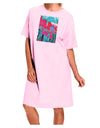 Chicago Abstract 2 Watercolor Adult Wear Around Night Shirt and Dress-Night Shirt-TooLoud-Pink-One-Size-Fits-Most-Davson Sales