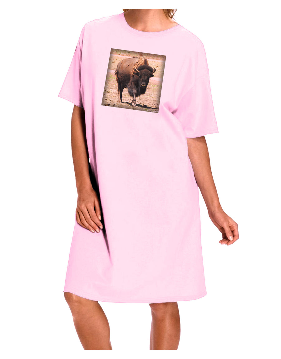 Strong Bison Adult Wear Around Night Shirt and Dress-Night Shirt-TooLoud-Pink-One-Size-Fits-Most-Davson Sales