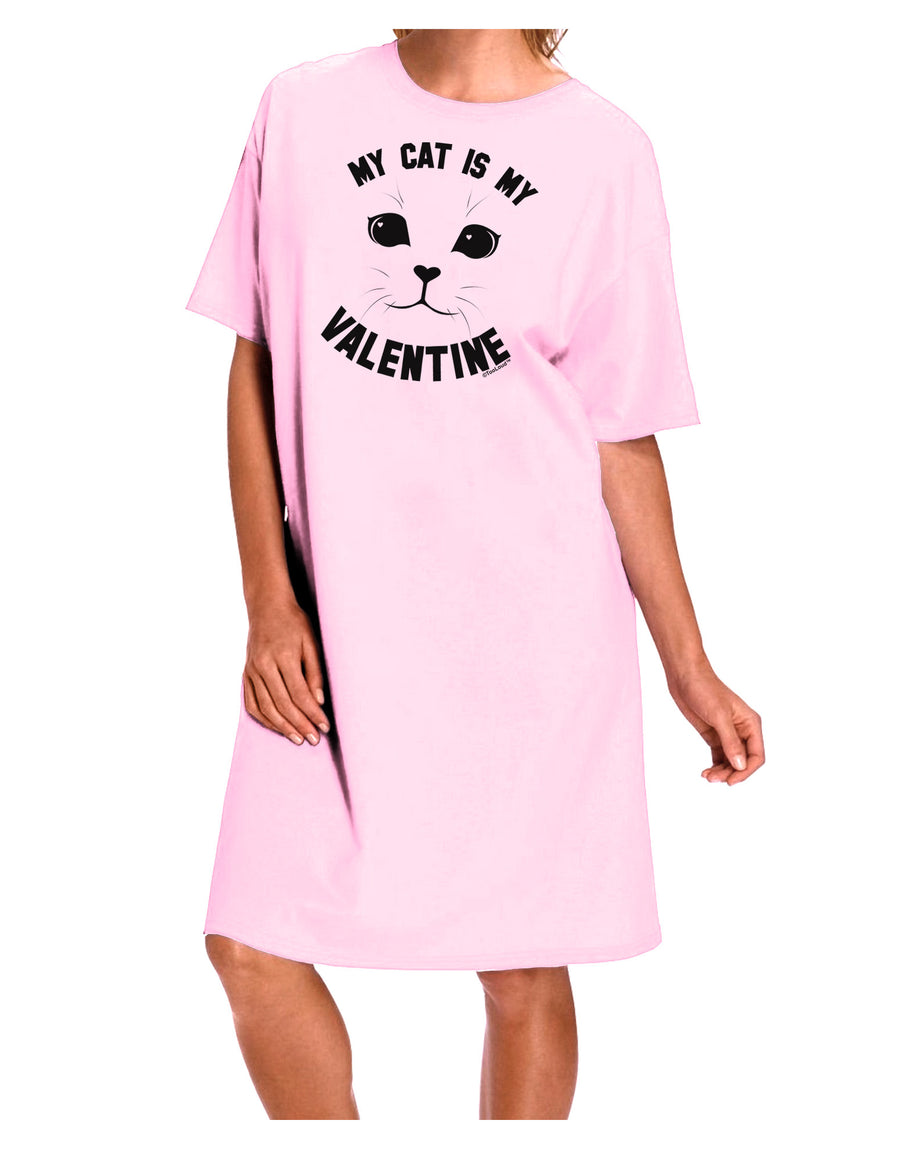 My Cat is my Valentine Adult Wear Around Night Shirt and Dress by-Night Shirt-TooLoud-Red-One-Size-Fits-Most-Davson Sales