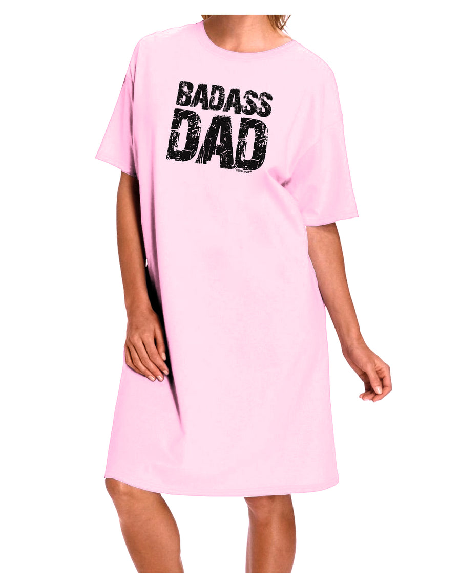 Badass Dad Adult Wear Around Night Shirt and Dress by TooLoud-Night Shirt-TooLoud-Red-One-Size-Davson Sales