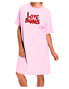 Love Bomb Text Adult Wear Around Night Shirt and Dress-Night Shirt-TooLoud-Pink-One-Size-Fits-Most-Davson Sales