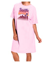 Seattle Washington Sunset Adult Wear Around Night Shirt and Dress-Night Shirt-TooLoud-Pink-One-Size-Fits-Most-Davson Sales