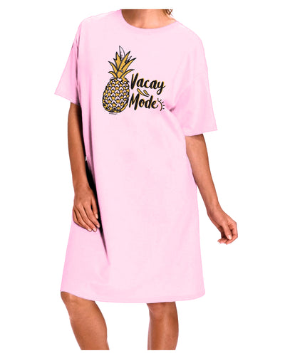 Vacay Mode Pinapple Adult Wear Around Night Shirt and Dress-Night Shirt-TooLoud-Pink-One-Size-Fits-Most-Davson Sales