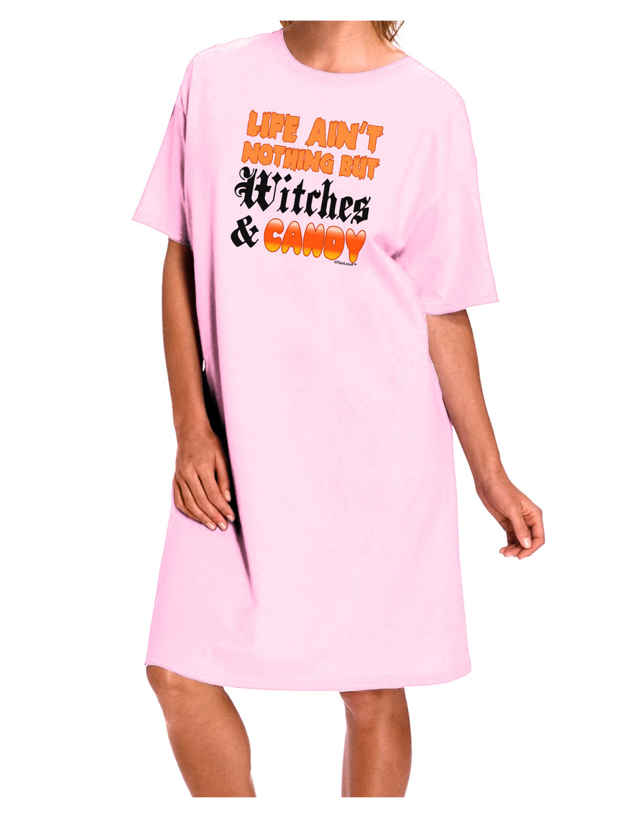 TooLoud Witches and Candy Color Adult Wear Around Night Shirt and Dress-Night Shirt-TooLoud-Pink-One-Size-Fits-Most-Davson Sales