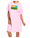 Mountain Sunset Watercolor Adult Wear Around Night Shirt and Dress-Night Shirt-TooLoud-Pink-One-Size-Fits-Most-Davson Sales