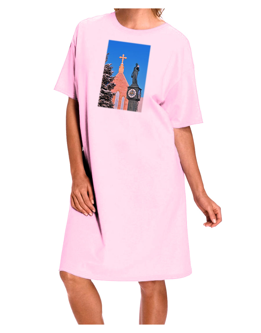 Manitou Springs Colorado Adult Wear Around Night Shirt and Dress by TooLoud-Night Shirt-TooLoud-Red-One-Size-Davson Sales