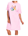 Three Mermaids Adult Wear Around Night Shirt and Dress-Night Shirt-TooLoud-Pink-One-Size-Fits-Most-Davson Sales