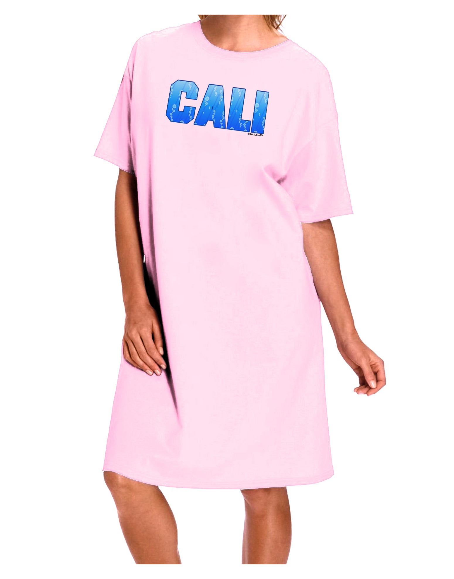 Cali Ocean Bubbles Adult Wear Around Night Shirt and Dress by TooLoud-Night Shirt-TooLoud-Pink-One-Size-Davson Sales