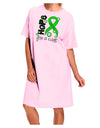 Hope for a Cure - Lime Green Ribbon Lyme Disease - Flowers Adult Wear Around Night Shirt and Dress-Night Shirt-TooLoud-Pink-One-Size-Fits-Most-Davson Sales