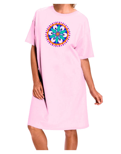 Evil Eye Protection Mandala Adult Wear Around Night Shirt and Dress by-Night Shirt-TooLoud-Pink-One-Size-Fits-Most-Davson Sales