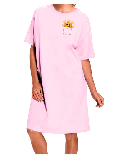 Sunshine In My Pocket Adult Wear Around Night Shirt and Dress-Night Shirt-TooLoud-Pink-One-Size-Fits-Most-Davson Sales