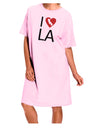 I Heart Los Angeles Adult Wear Around Night Shirt and Dress-Night Shirt-TooLoud-Pink-One-Size-Davson Sales