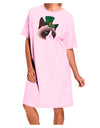 Leprechaun Disgruntled Cat Adult Wear Around Night Shirt and Dress-Night Shirt-TooLoud-Pink-One-Size-Fits-Most-Davson Sales